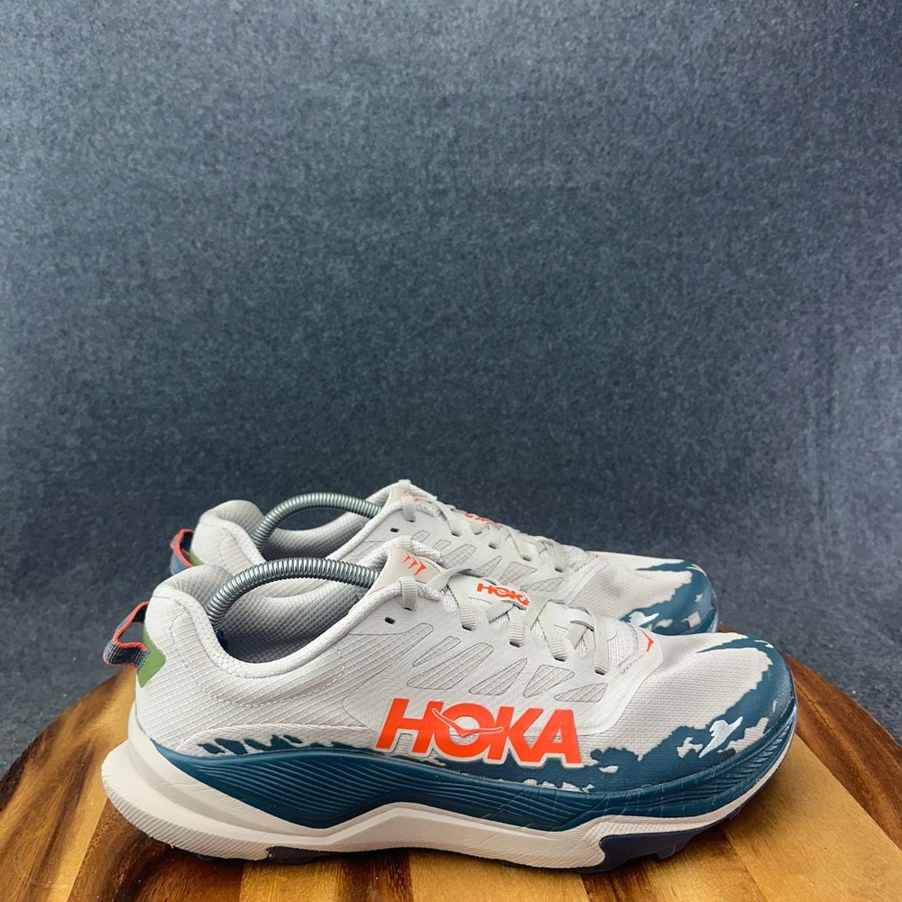 Hoka Torrent 4 Mens Trail Running Shoes PTYB 1155115 Grey Teal Orange Size 11 D